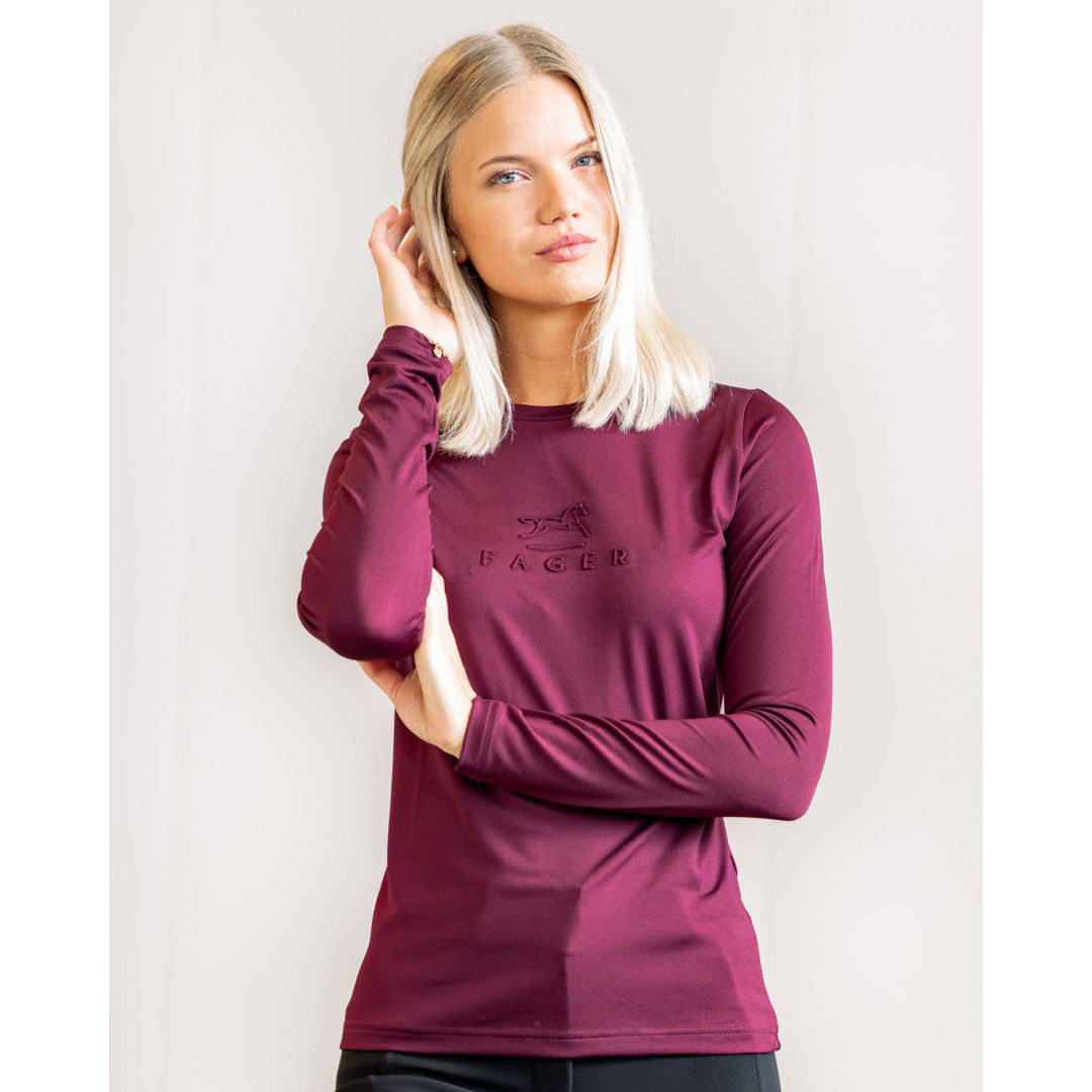 SALE Fager Ida Long sleeve T-shirt Burgundy