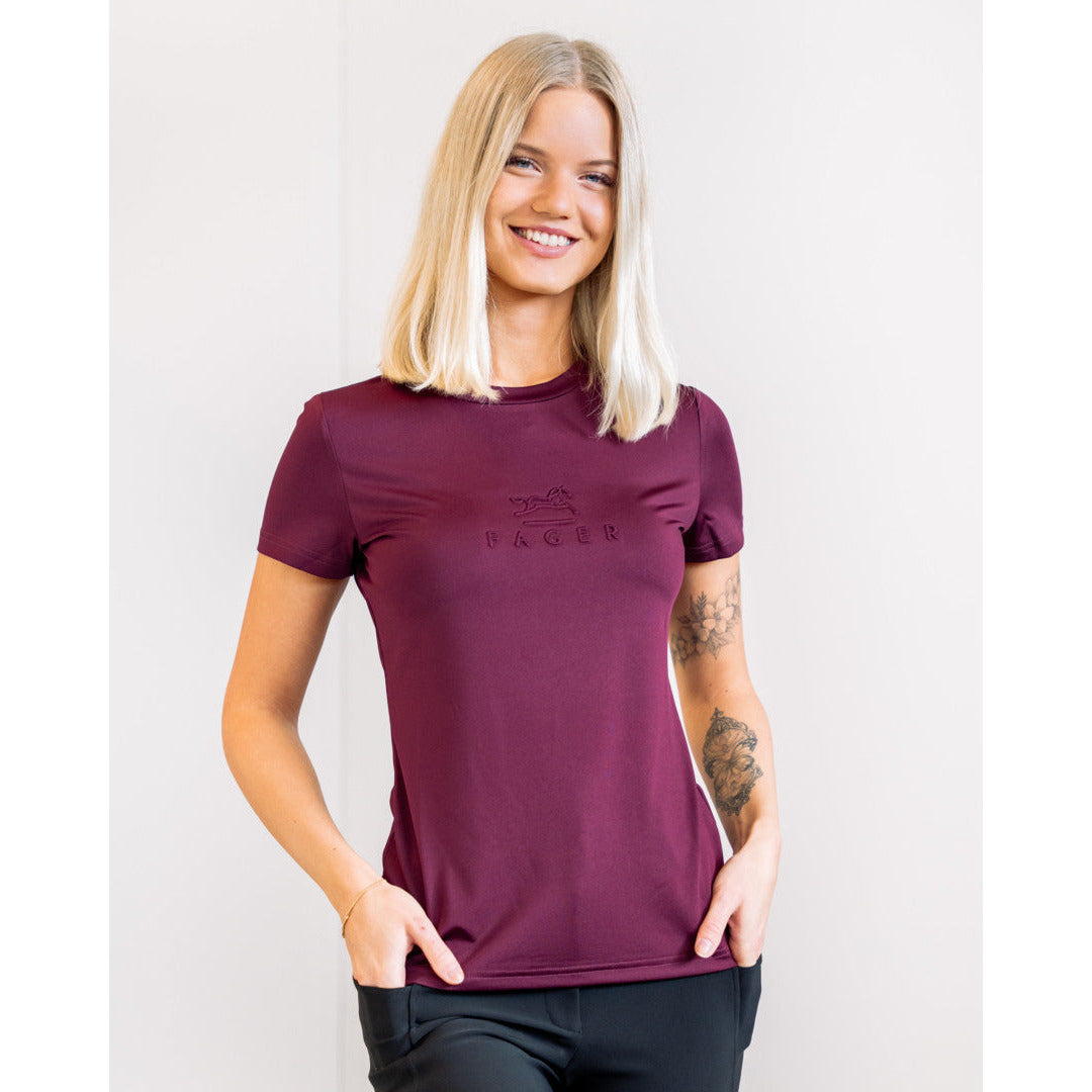 Fager Ida Short sleeve T-shirt Burgundy