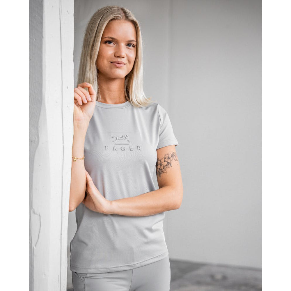 SALE Fager Ida Short Sleeve T-Shirt Light Grey