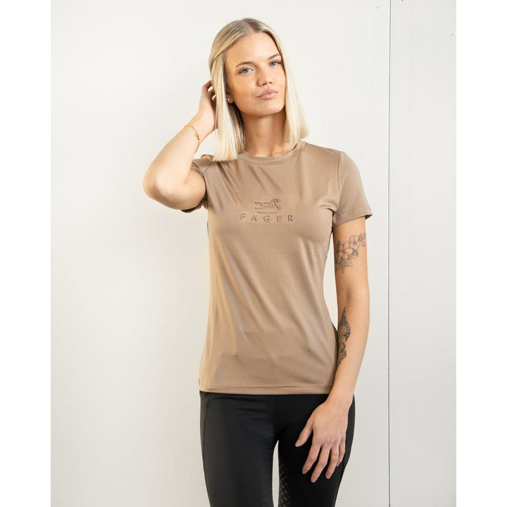 SALE Fager Ida Short sleeve T-shirt Dark beige