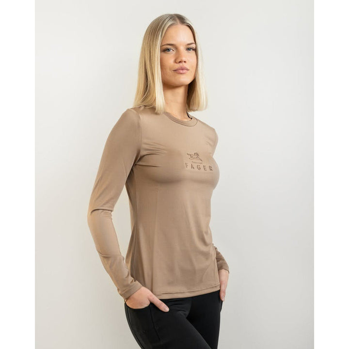 SALE Fager Ida Long sleeve T-shirt Dark beige
